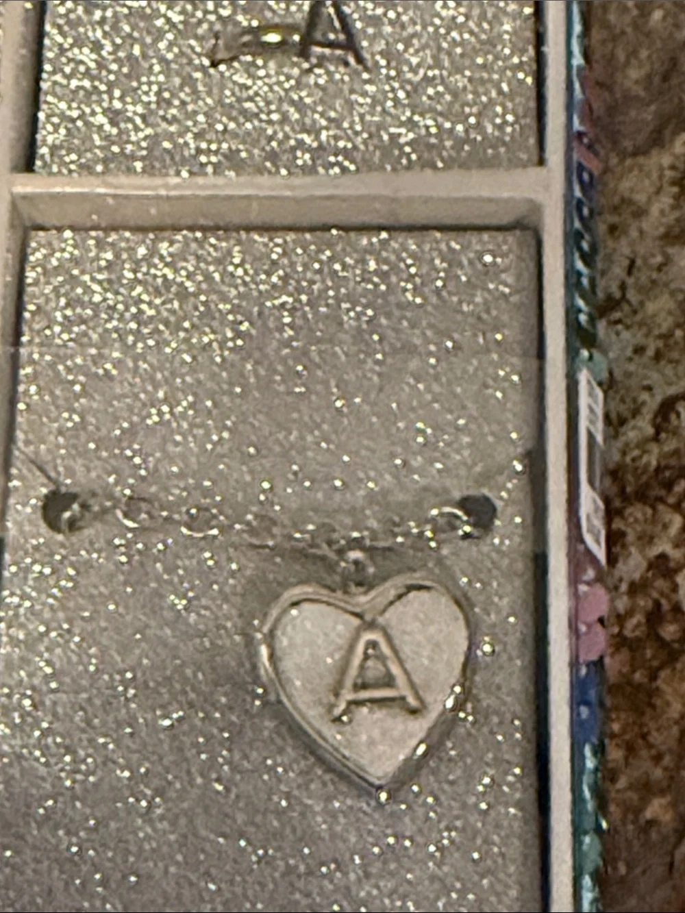 Initial 'A' Necklace and Bracelet and ring Set - girl costume Jewelry brand new